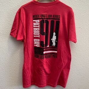 Howitzer Patriot MFG Patriot Day 9/11 Never Forget Red T-Shirt Large